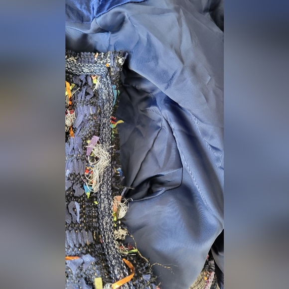 Gawqo Womans Sz. L Fringe Detail Cropped Jacket Lined Street Wear High Fashion - Picture 11 of 14